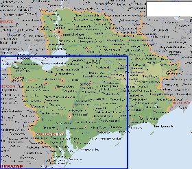 mapa de Zaporizhia em ingles