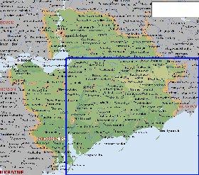 mapa de Zaporizhia em ingles