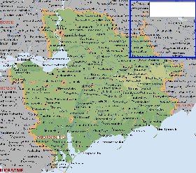 mapa de Zaporizhia em ingles