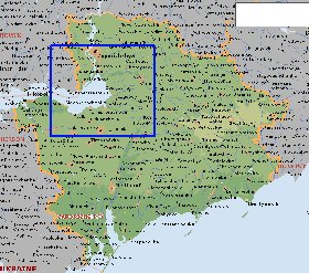 mapa de Zaporizhia em ingles