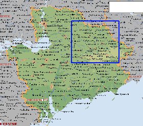 mapa de Zaporizhia em ingles