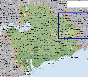 mapa de Zaporizhia em ingles