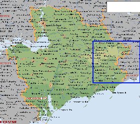 mapa de Zaporizhia em ingles