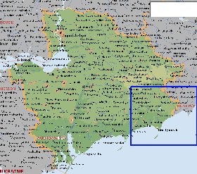 mapa de Zaporizhia em ingles