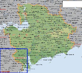 mapa de Zaporizhia em ingles