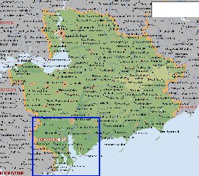 mapa de Zaporizhia em ingles