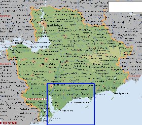 mapa de Zaporizhia em ingles