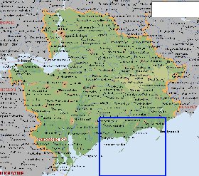 mapa de Zaporizhia em ingles