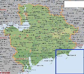 mapa de Zaporizhia em ingles