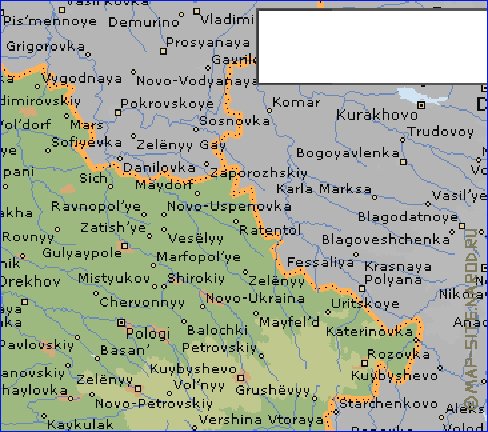 mapa de Zaporizhia em ingles