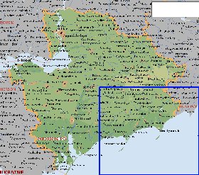 mapa de Zaporizhia em ingles