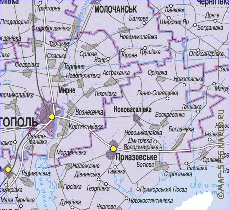 Карта мелитопольской области