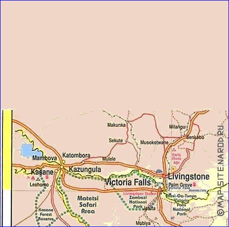 carte de Zimbabwe