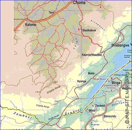 carte de Zimbabwe