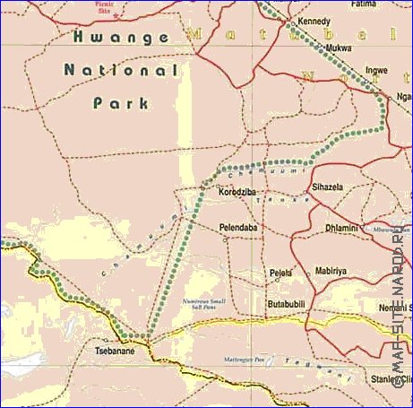 carte de Zimbabwe