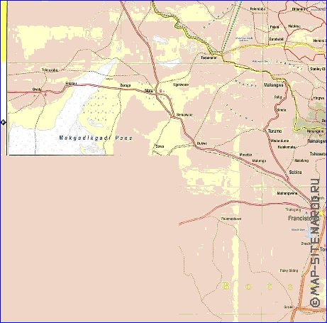 carte de Zimbabwe